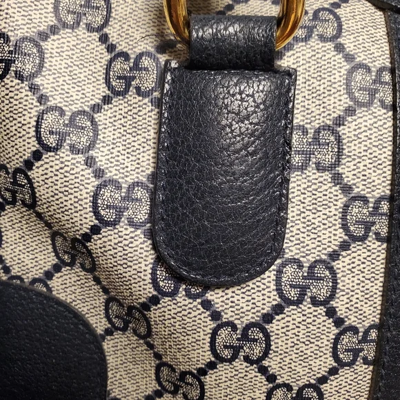 Vintage GUCCI GG Supreme Monogram Ophidia GG Blue Boston Bag #2390069 - Picture 2 of 16